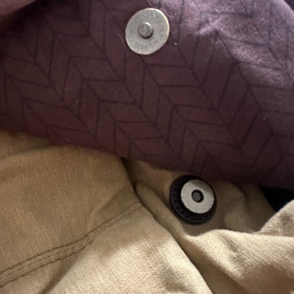 Fossil Messenger Bag Cloth Canvas Leather Accent Brown Crossbody duffle manpurse - Picture 8 of 9